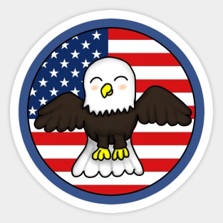 Patriotic American Eagle - Small Design Sticker